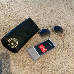 New rayban 3647-N gold with blue ombré lenses